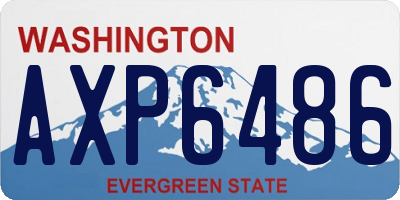 WA license plate AXP6486