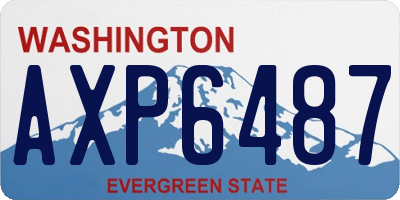 WA license plate AXP6487