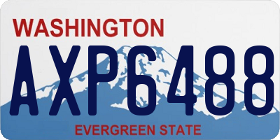 WA license plate AXP6488