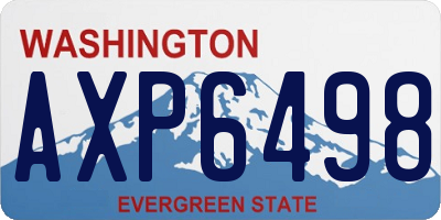 WA license plate AXP6498
