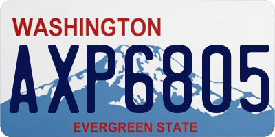 WA license plate AXP6805