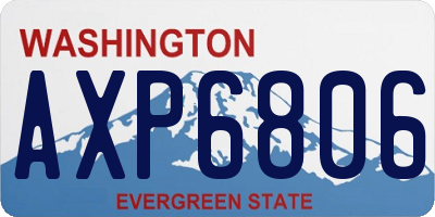 WA license plate AXP6806