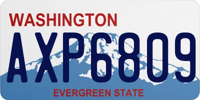 WA license plate AXP6809