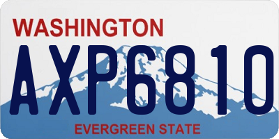 WA license plate AXP6810