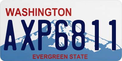 WA license plate AXP6811