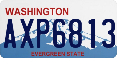WA license plate AXP6813