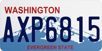 WA license plate AXP6815
