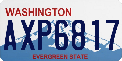 WA license plate AXP6817