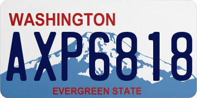 WA license plate AXP6818