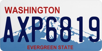 WA license plate AXP6819