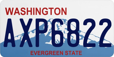 WA license plate AXP6822