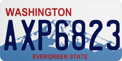WA license plate AXP6823
