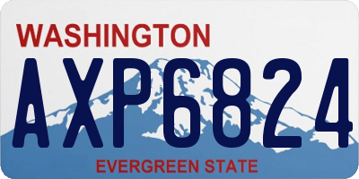 WA license plate AXP6824