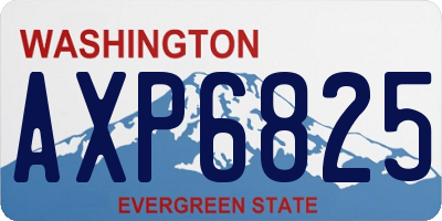 WA license plate AXP6825