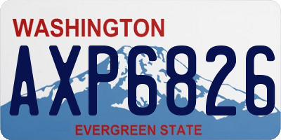 WA license plate AXP6826
