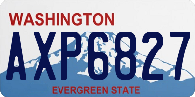 WA license plate AXP6827