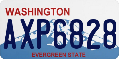 WA license plate AXP6828