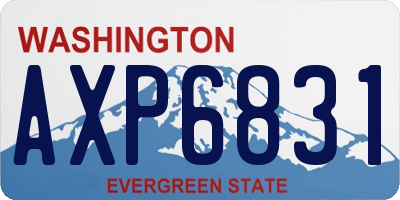WA license plate AXP6831