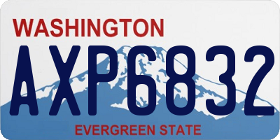 WA license plate AXP6832