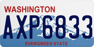 WA license plate AXP6833