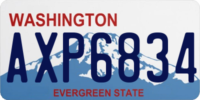 WA license plate AXP6834