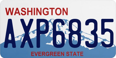 WA license plate AXP6835