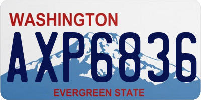 WA license plate AXP6836