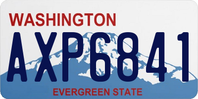 WA license plate AXP6841