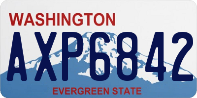 WA license plate AXP6842