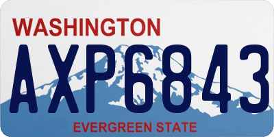 WA license plate AXP6843