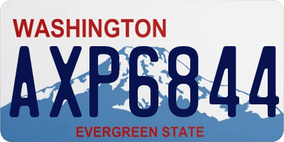 WA license plate AXP6844