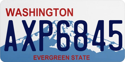 WA license plate AXP6845