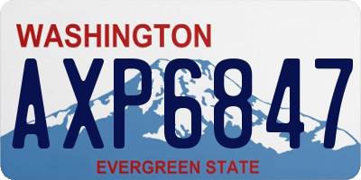 WA license plate AXP6847