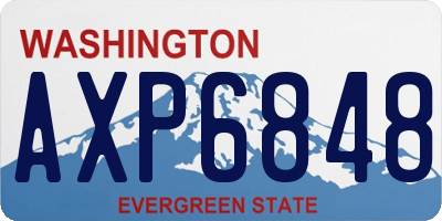 WA license plate AXP6848