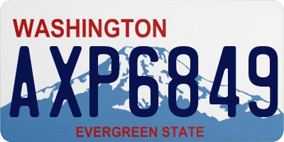 WA license plate AXP6849