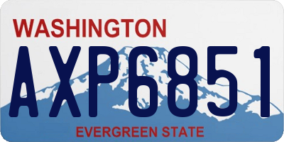 WA license plate AXP6851