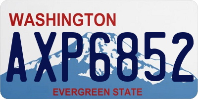 WA license plate AXP6852