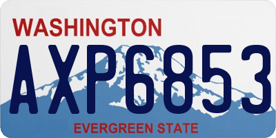 WA license plate AXP6853