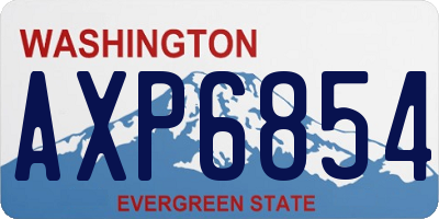 WA license plate AXP6854