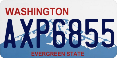 WA license plate AXP6855