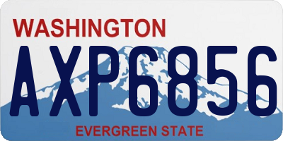 WA license plate AXP6856