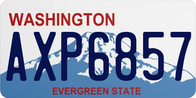 WA license plate AXP6857