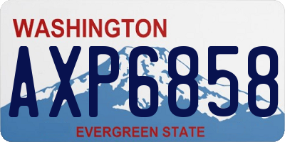 WA license plate AXP6858
