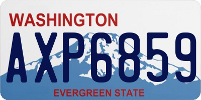 WA license plate AXP6859