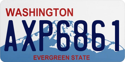 WA license plate AXP6861