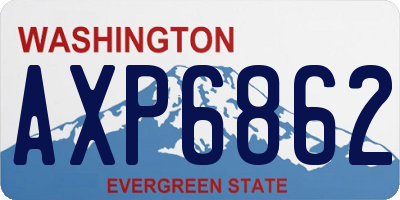 WA license plate AXP6862