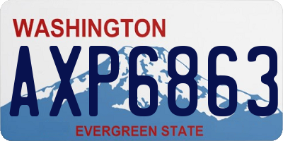 WA license plate AXP6863