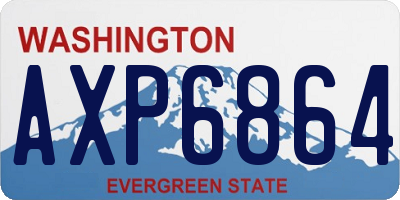 WA license plate AXP6864