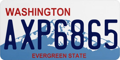 WA license plate AXP6865