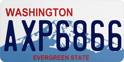 WA license plate AXP6866